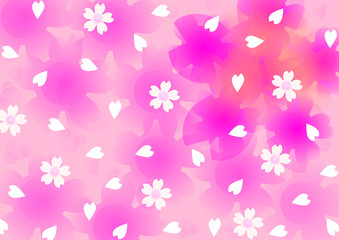 ピンクの花　桜イメージ