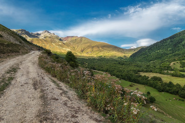 Fototapeta na wymiar Countryside Svaneti Georgia mountains