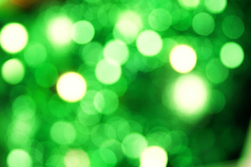 Obraz premium green yellow bokeh background 