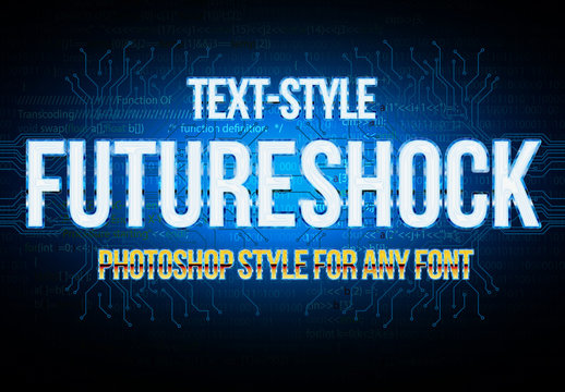 Blue Metallic Text Style 2