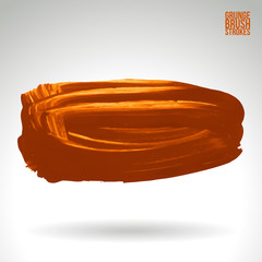 Brush stroke and texture. Grunge vector abstract hand - painted element. Underline and border design.