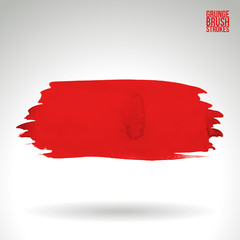 Obraz premium Brush stroke and texture. Grunge vector abstract hand - painted element. Underline and border design.