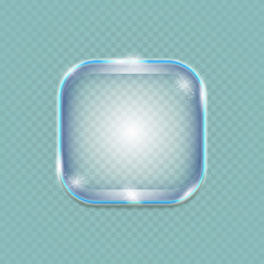 Glass transparent glossy banner