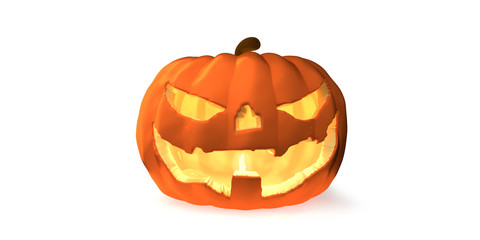 halloween pumpkin 3d rendering