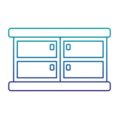 wooden drawer isolated icon