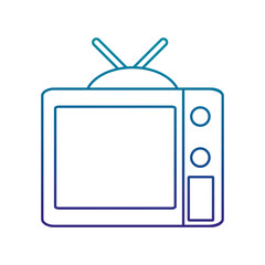 retro television isolated icon
