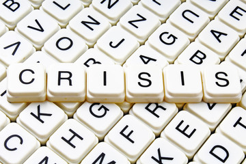 Crisis text word crossword title caption label cover background. Alphabet letter toy blocks. White alphabetical letters.