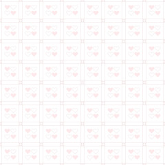 Cute baby pink heart pattern on white background