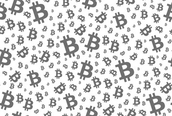 Seamless bitcoin grey pattern, eps 10