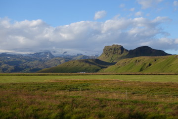 Obraz premium アイスランドの火山と氷河