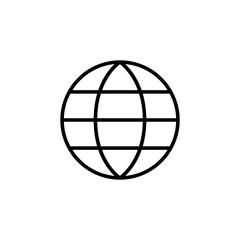 globe outline icon. Element for mobile concept and web apps. Thin line vector icon for website design and development, app development. Premium icon