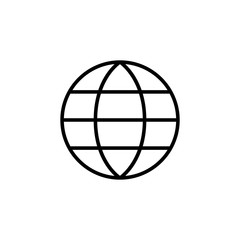 globe outline icon. Element for mobile concept and web apps. Thin line vector icon for website design and development, app development. Premium icon