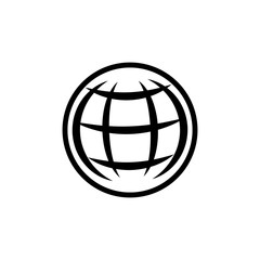 globe logo outline icon. Element for mobile concept and web apps. Thin line vector icon for website design and development, app development. Premium icon