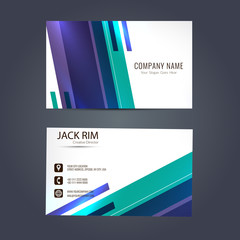 Blue and green business card