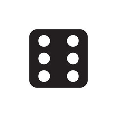 six in playing dungeons icon. Element of gambling for mobile concept and web apps. Thin vector icon for website design and development, app development. Premium icon