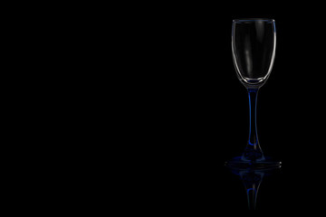 Empty glass of liqueur or cocktail sour.