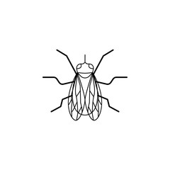 fly icon. Insect world elements icon. Premium quality graphic design icon. Simple line icon for websites, web design, mobile app, info graphics