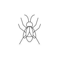fly icon. Insect world elements icon. Premium quality graphic design icon. Simple line icon for websites, web design, mobile app, info graphics
