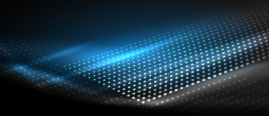 Neon smooth wave digital abstract background