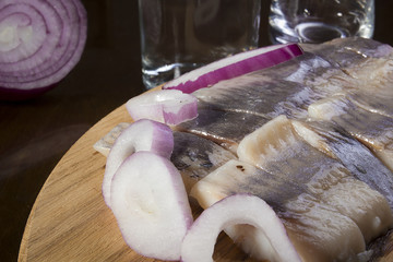 Delicious salted herring