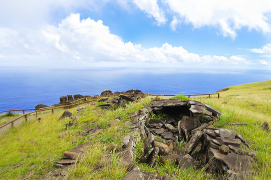 Orongo Stone Houses - Easter Island