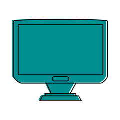 Pc screen monitor icon vector illustration graphic design