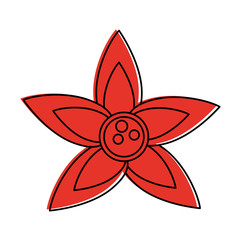 Cute flower symbol icon vector illustration graphic design