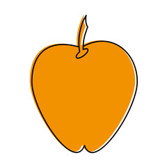 Delicious apple fruit icon vector illustration graphic design