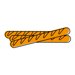 Baguettes french breads icon vector illustration graphic design