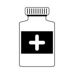 Medicine bottle isolated icon vector illustration graphic design