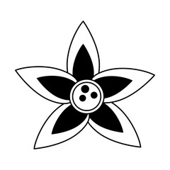 Cute flower symbol icon vector illustration graphic design