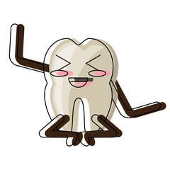 kawaii tooth icon image