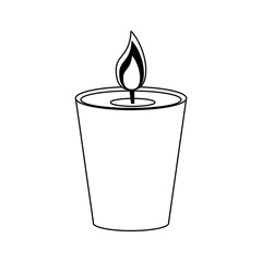 Spa candle isolated icon vector illustration graphic design