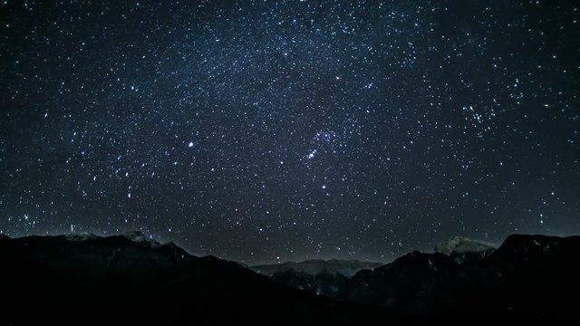 南アルプス星空Timelapse