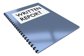 WRITTEN REPORT concept