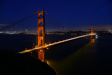 Fototapeta premium Night at the Golden Gate Bridge, San Francisco