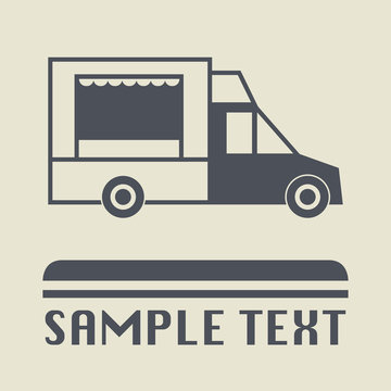 Street food truck icon or sign
