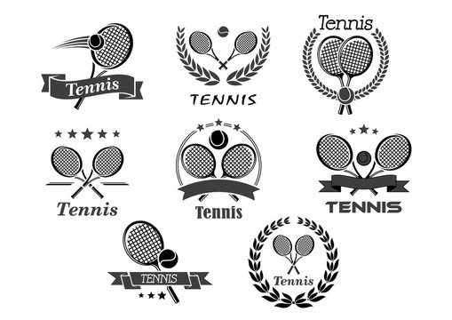 Vector icons for tennis sport club
