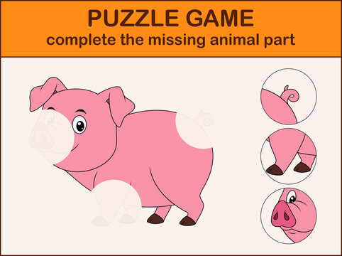 Complete the puzzle and find the missing parts of the picture