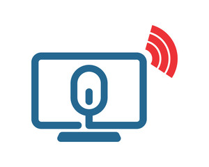 monitor screen mouse pad signal computer laptop technology gadget network image vector icon logo symbol