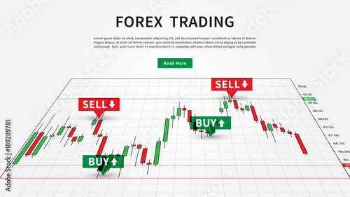 Forex Trading Signals Vector Illustration Buy And Sell Indicators - 
