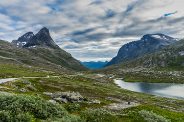 Fototapeta na wymiar Norway, Trollstigen valley view