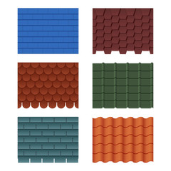 Horizontal pattern of tiles for roofed house