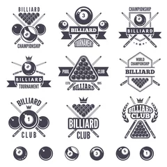 Foto op Plexiglas Logos set for billiard club © ONYXprj