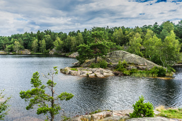 Fototapeta premium Norway, Baneheya lakeside view