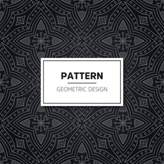 Ethnic floral seamless pattern with mandalas