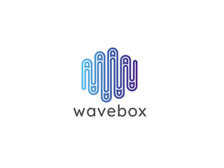 abstract audio signal wave for business, apps, technology, or data logo icon. symbol template Vector illustration.