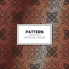 Ethnic floral seamless pattern with mandalas