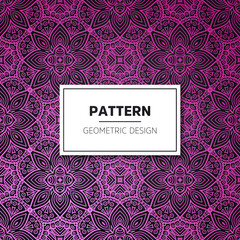 Ethnic floral seamless pattern with mandalas