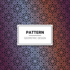Ethnic floral seamless pattern with mandalas